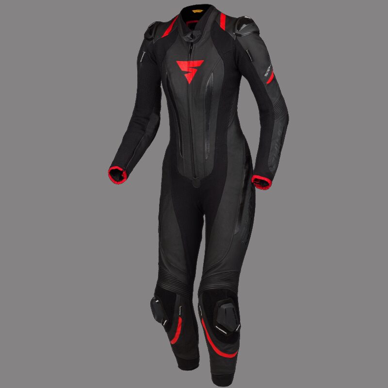 KOMBINEZONY MOTOCYKLOWE JEDNOCZĘŚCIOWE MIURA RS BLACK/RED 42