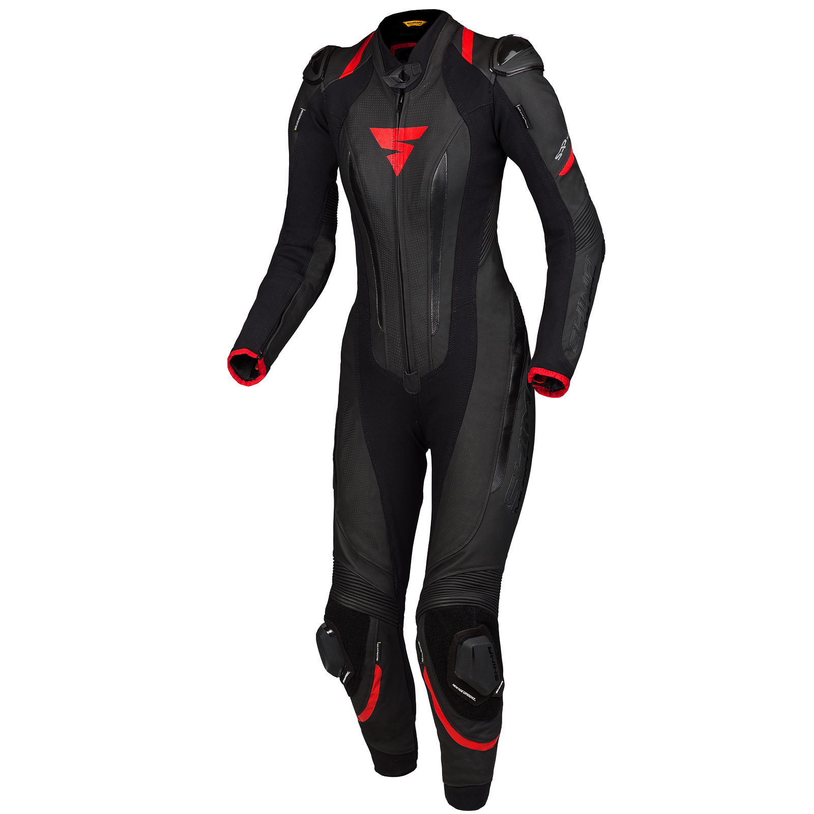 KOMBINEZONY MOTOCYKLOWE JEDNOCZĘŚCIOWE MIURA RS BLACK/RED 42