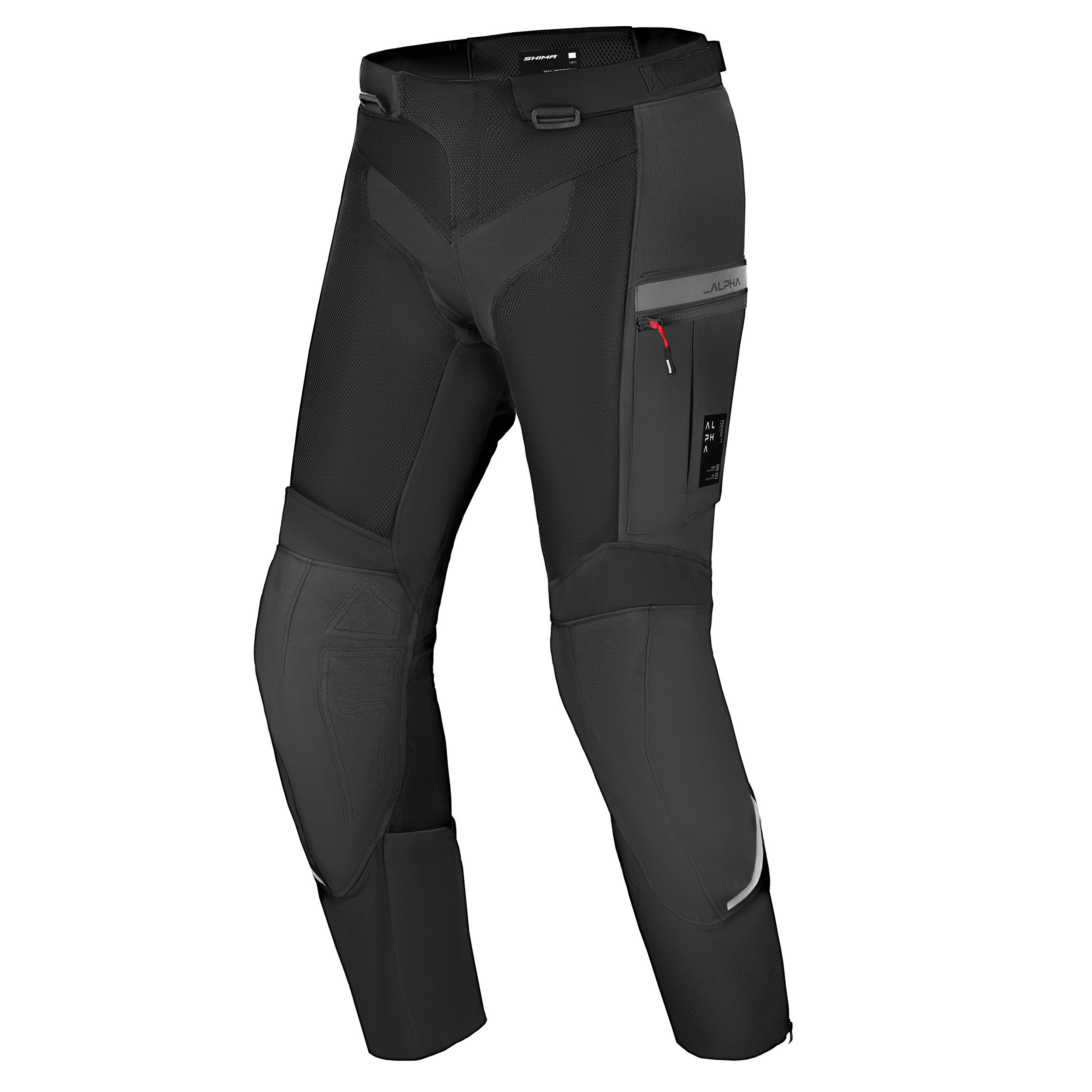 SPODNIE MOTOCYKLOWE ALPHA MEN PNT BLK XXL